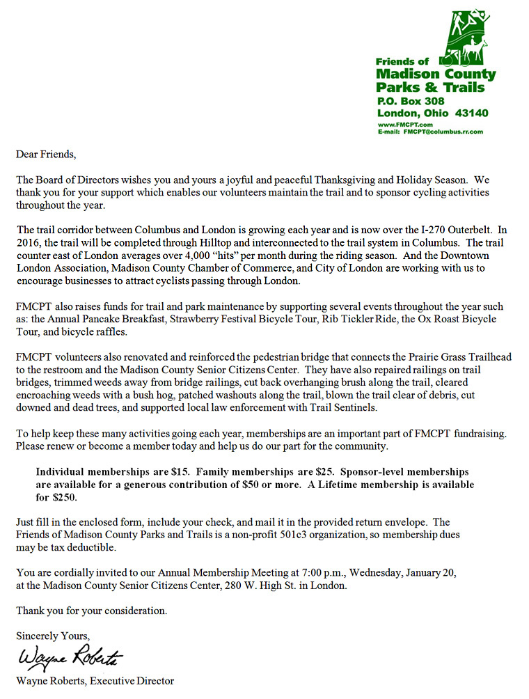 2014 Membership Letter